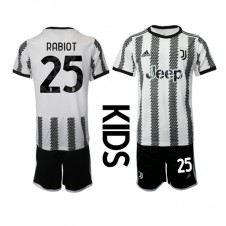 Juventus Adrien Rabiot #25 Hemmaställ Barn 2022-23 Korta ärmar (+ Korta byxor)